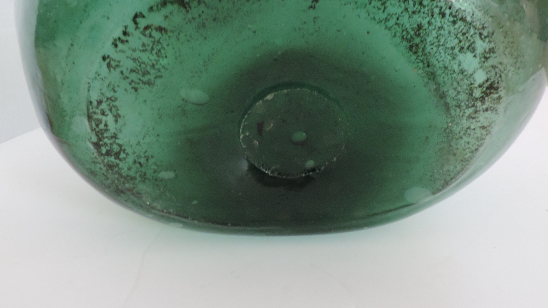 Antique Green Glass Demijohn