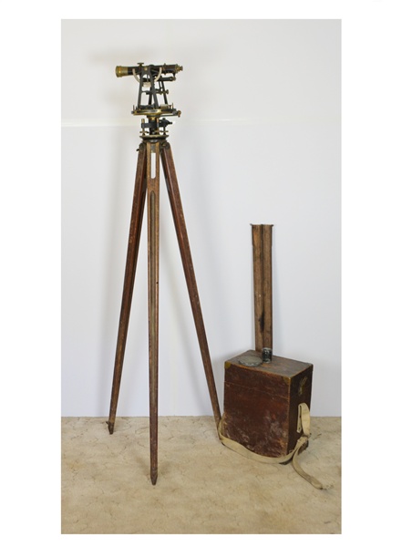 E. Dietzen Co. Vintage Brass Transit, Tripod and Case