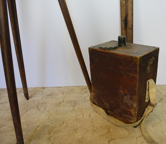 E. Dietzen Co. Vintage Brass Transit, Tripod and Case