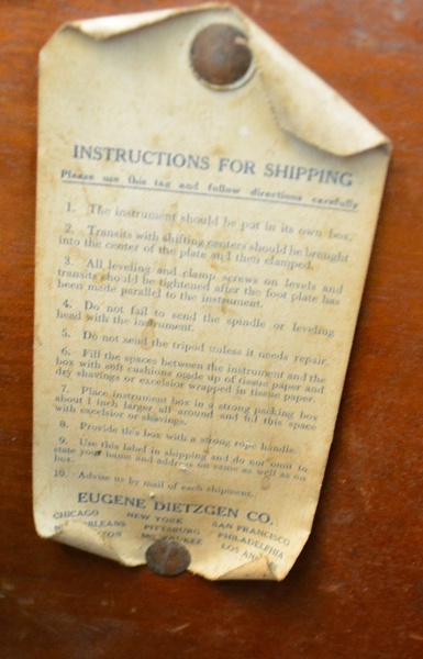 E. Dietzen Co. Vintage Brass Transit, Tripod and Case