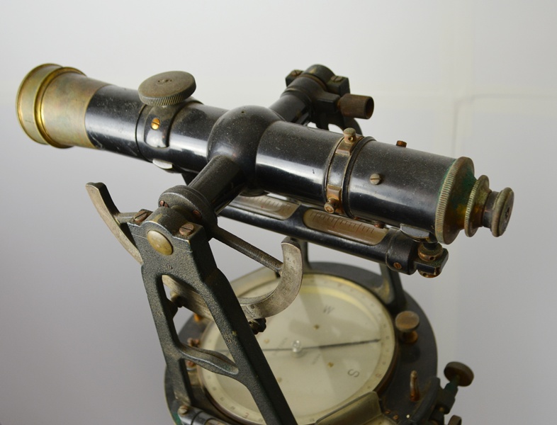 E. Dietzen Co. Vintage Brass Transit, Tripod and Case