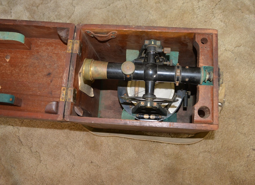 E. Dietzen Co. Vintage Brass Transit, Tripod and Case