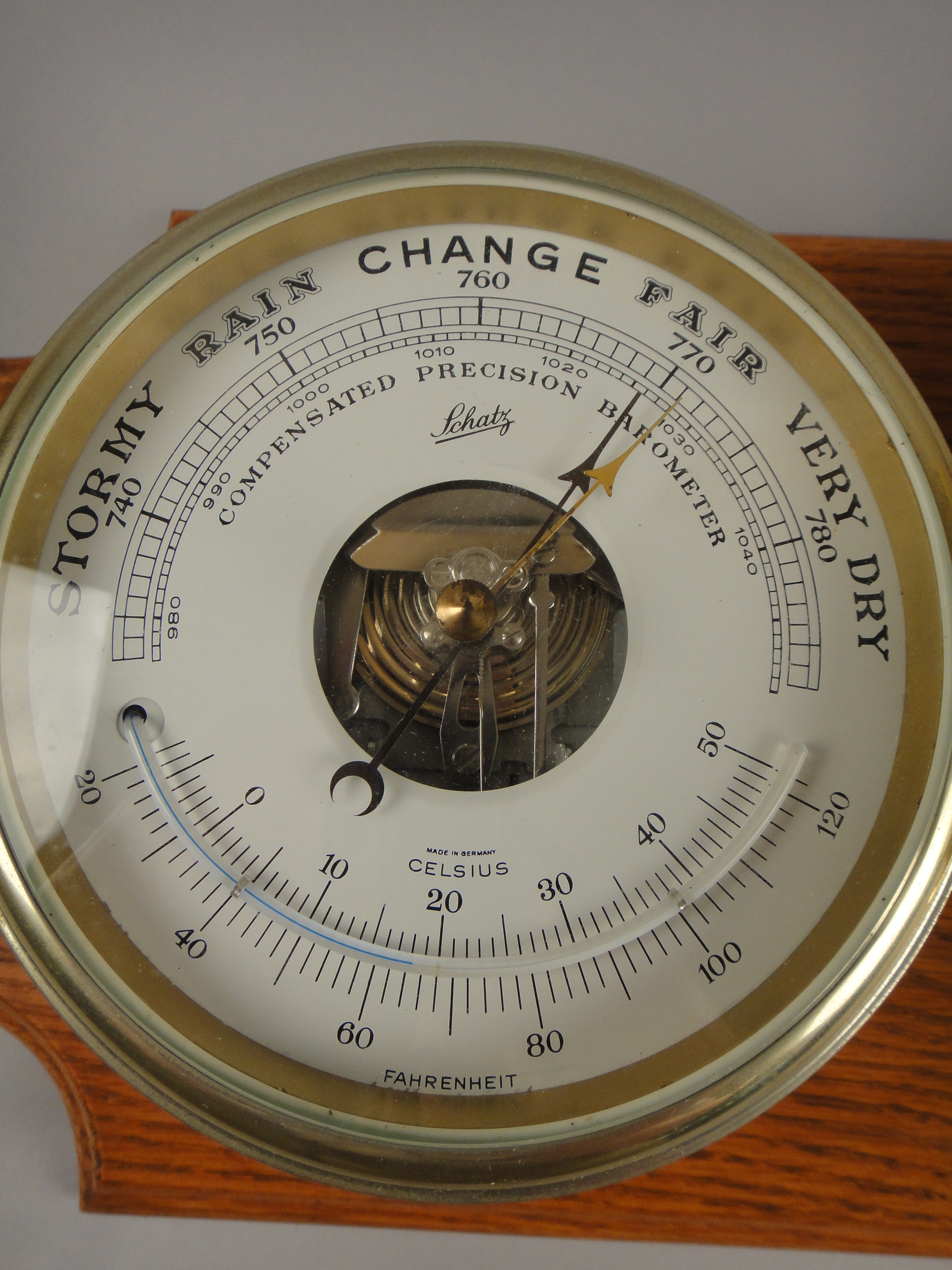 Vintage Schatz Royal Mariner Eight Day Clock and Barometer