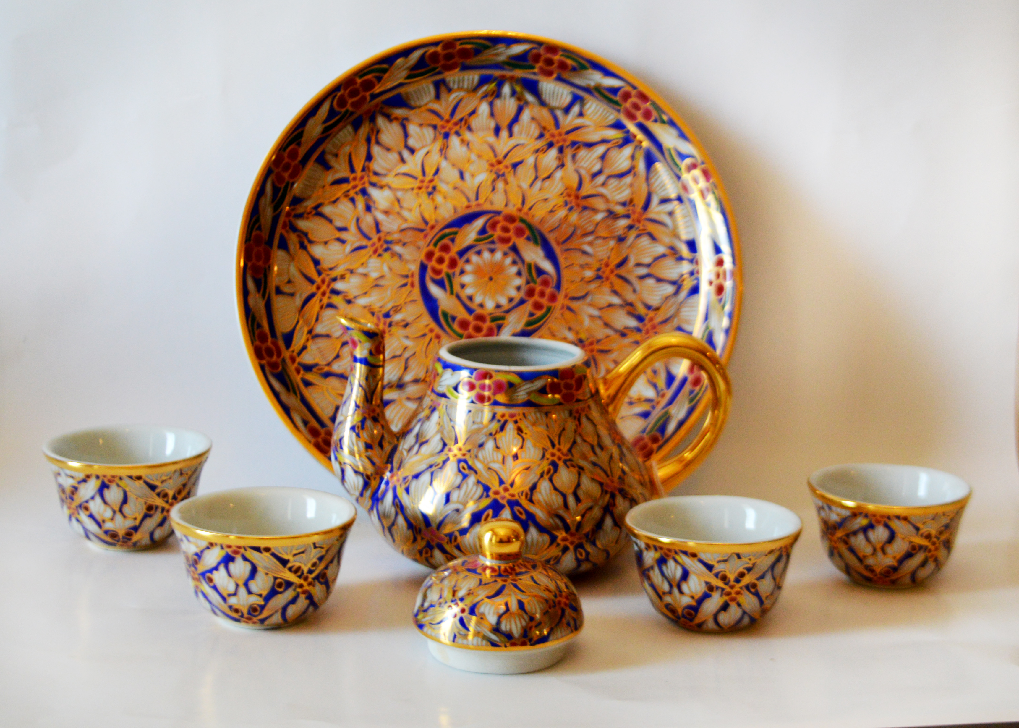 Offering of Hand-Painted Bejarong Porcelain from Thailand