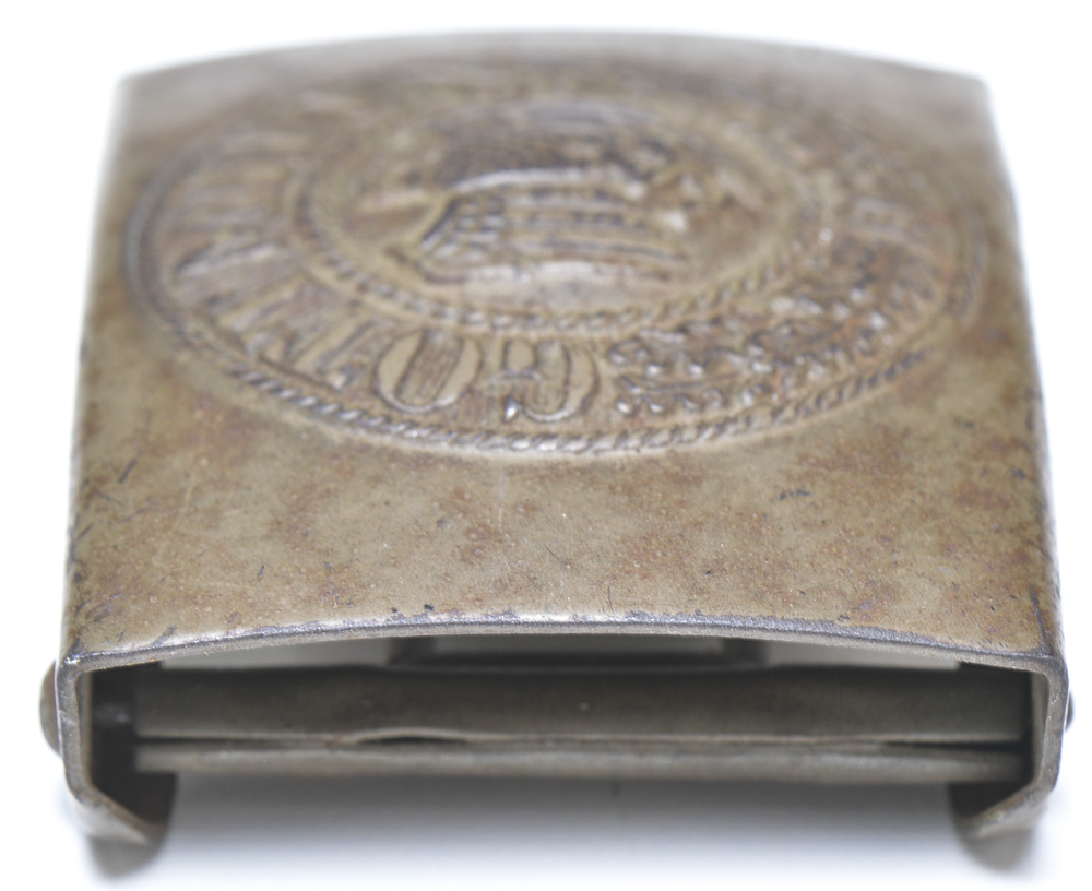 World War II German Army Belt Buckle with Leather Belt