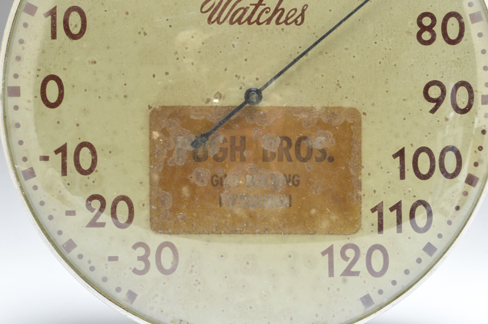 A Vintage Elgin Watches Advertising Thermometer