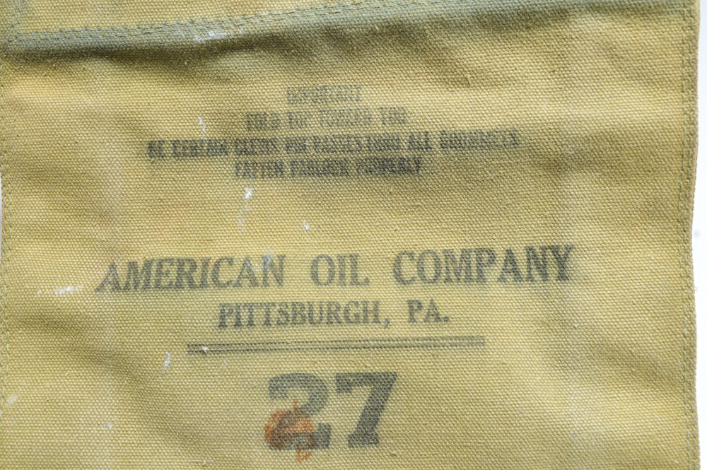 A Vintage American Oil Company Bank Bag from Pittsburgh