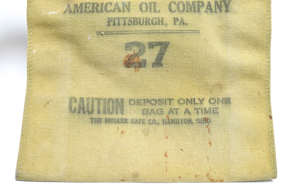 A Vintage American Oil Company Bank Bag from Pittsburgh