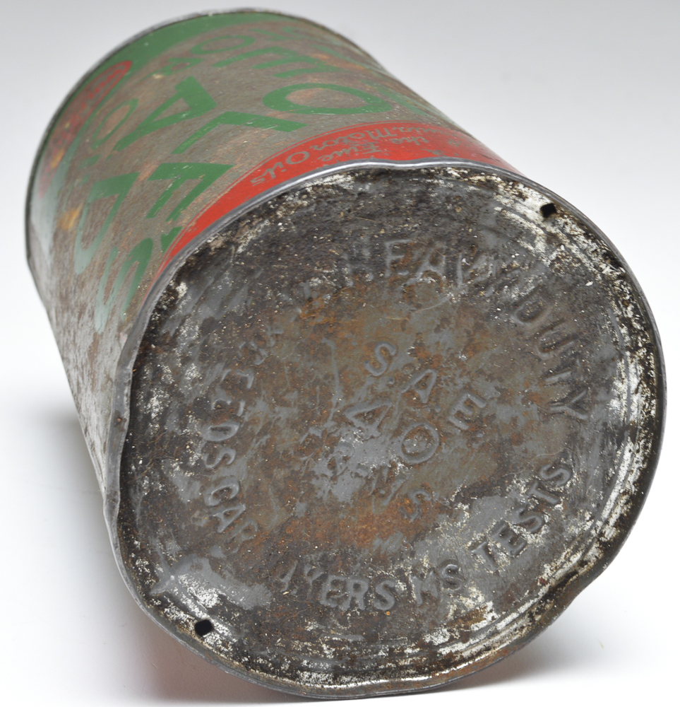 A Vintage Wolf's Head Motor Oil Can