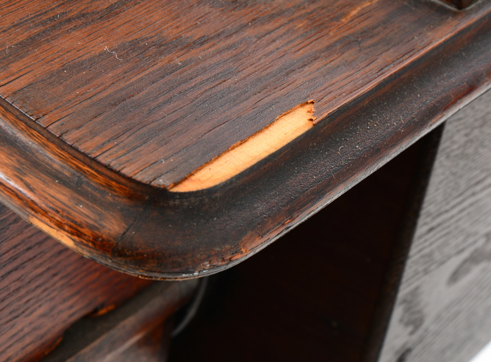 Antique Steinkamp Sewing Machine in Oak Table