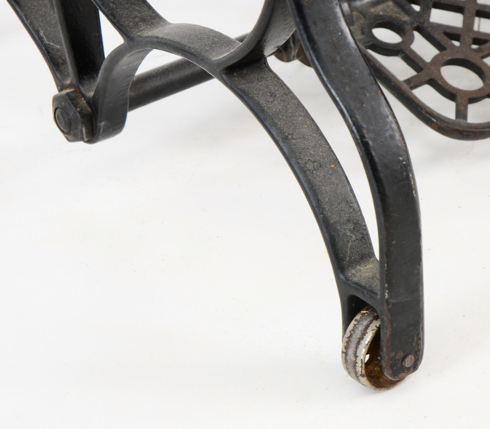 Antique Steinkamp Sewing Machine in Oak Table