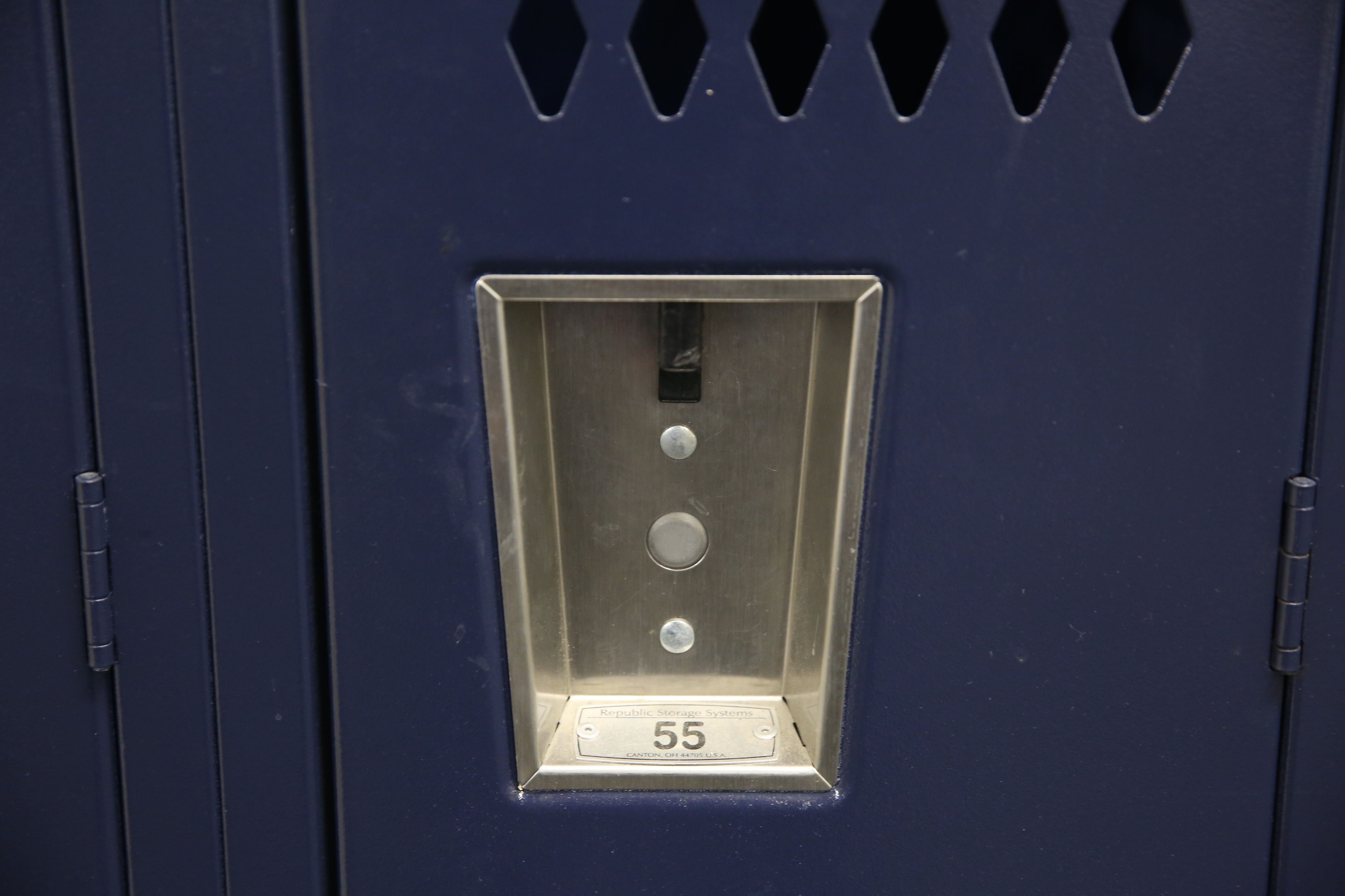 Twelve Single Tier Ventilated Lockers