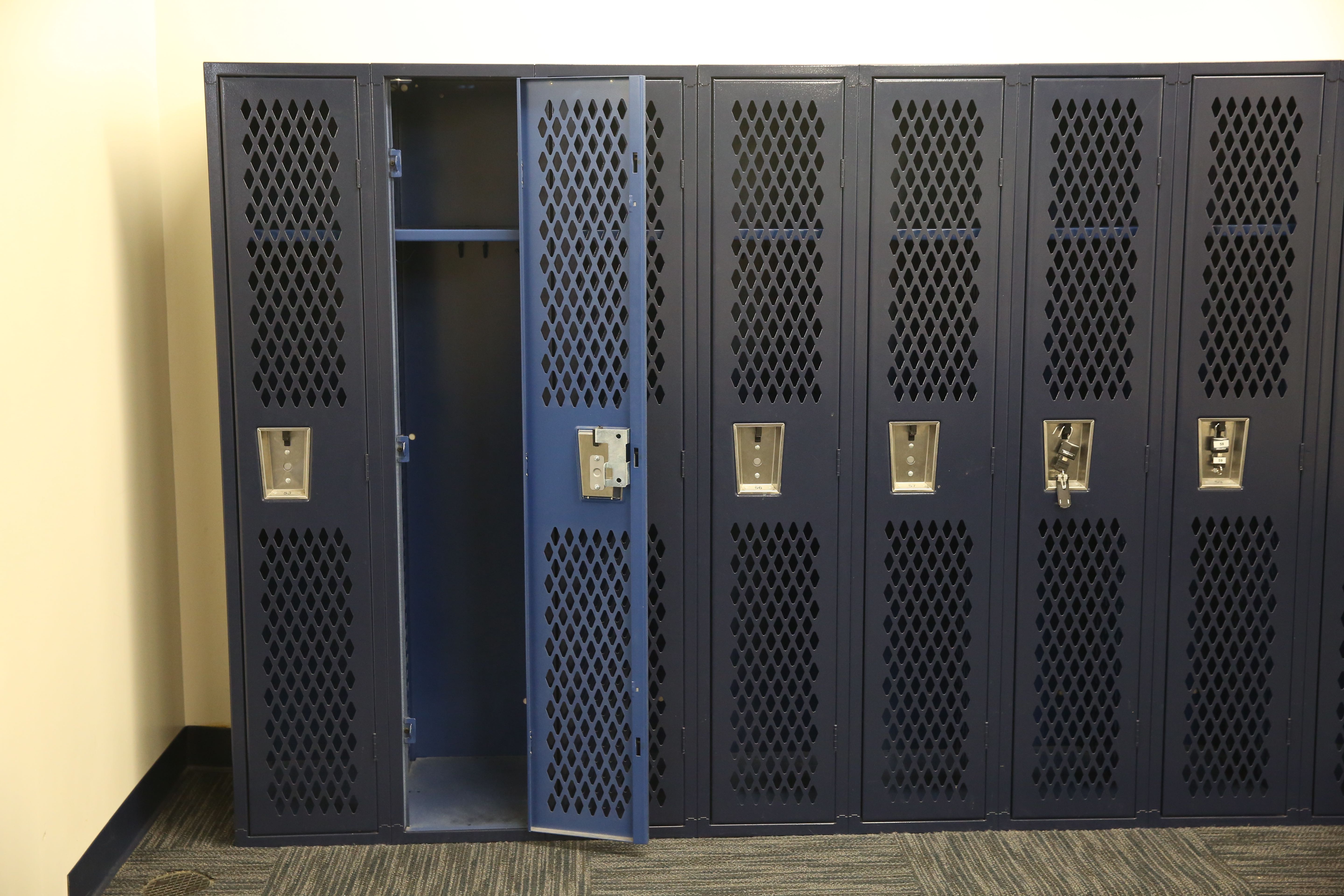 Twelve Single Tier Ventilated Lockers