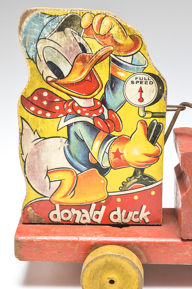 Vintage Fisher Price Donald Duck Choo-Choo Wood Toy