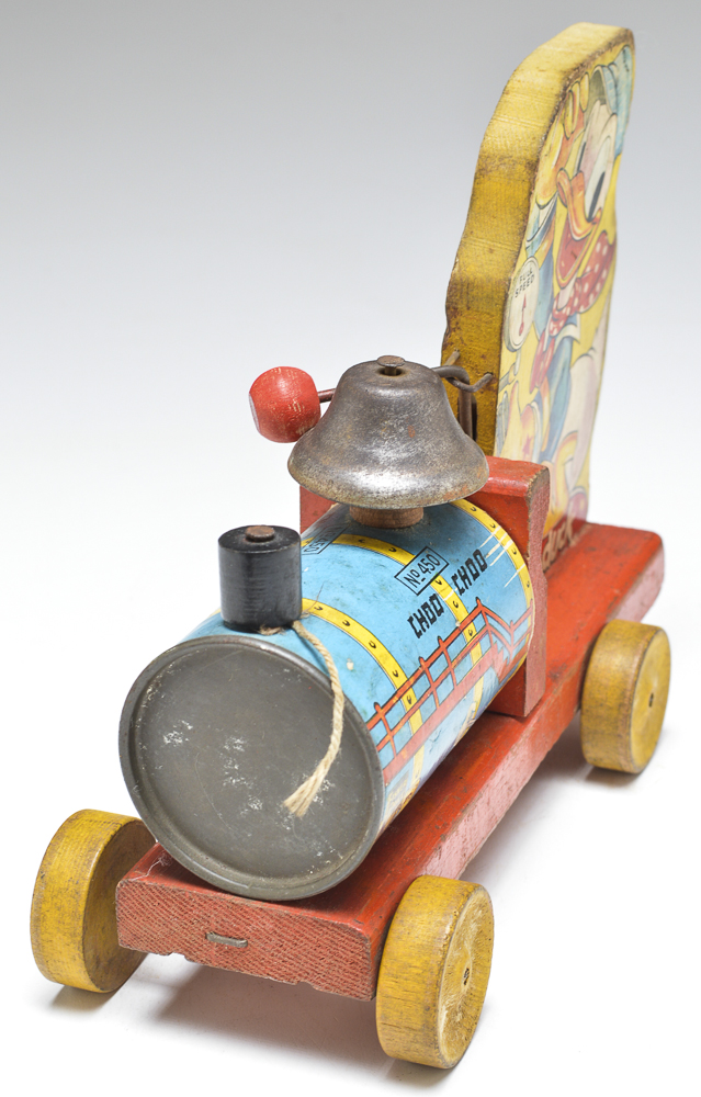 Vintage Fisher Price Donald Duck Choo-Choo Wood Toy