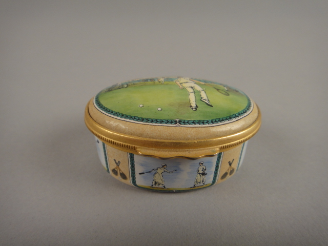 Halcyon Days Enamel Wimbledon Championship 1888 Trinket Box