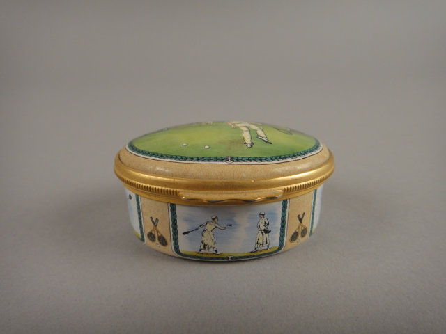 Halcyon Days Enamel Wimbledon Championship 1888 Trinket Box