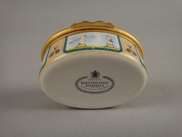 Halcyon Days Enamel Wimbledon Championship 1888 Trinket Box