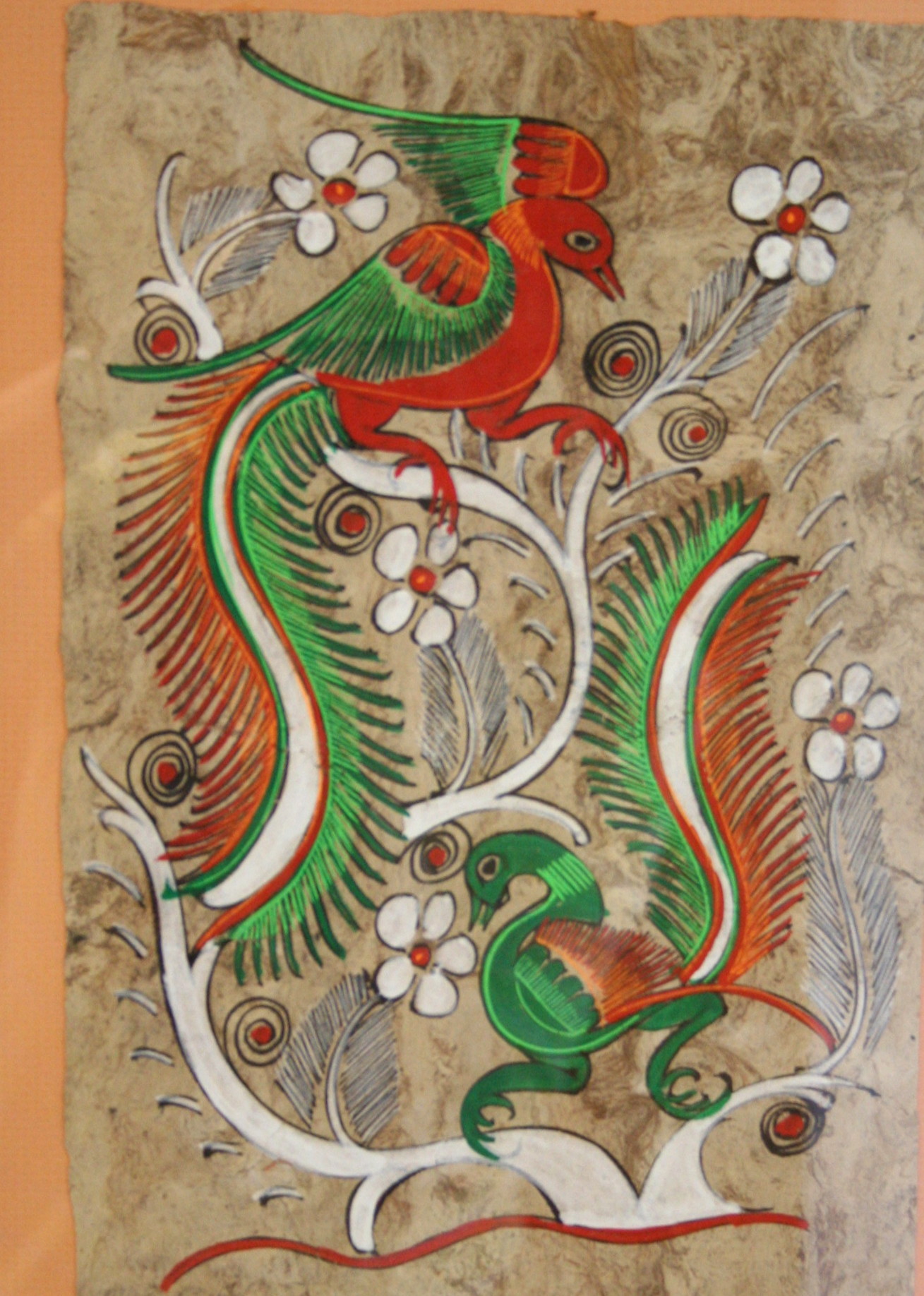 Vintage Mexican Amate Bark Paintings