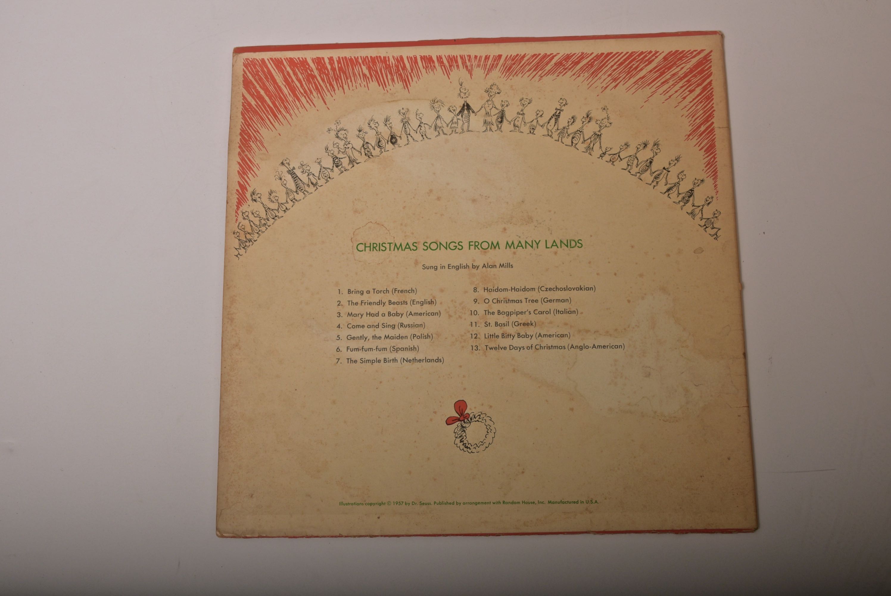 Dr. Seuss' "How the Grinch Stole Christmas" Vinyl LP Record