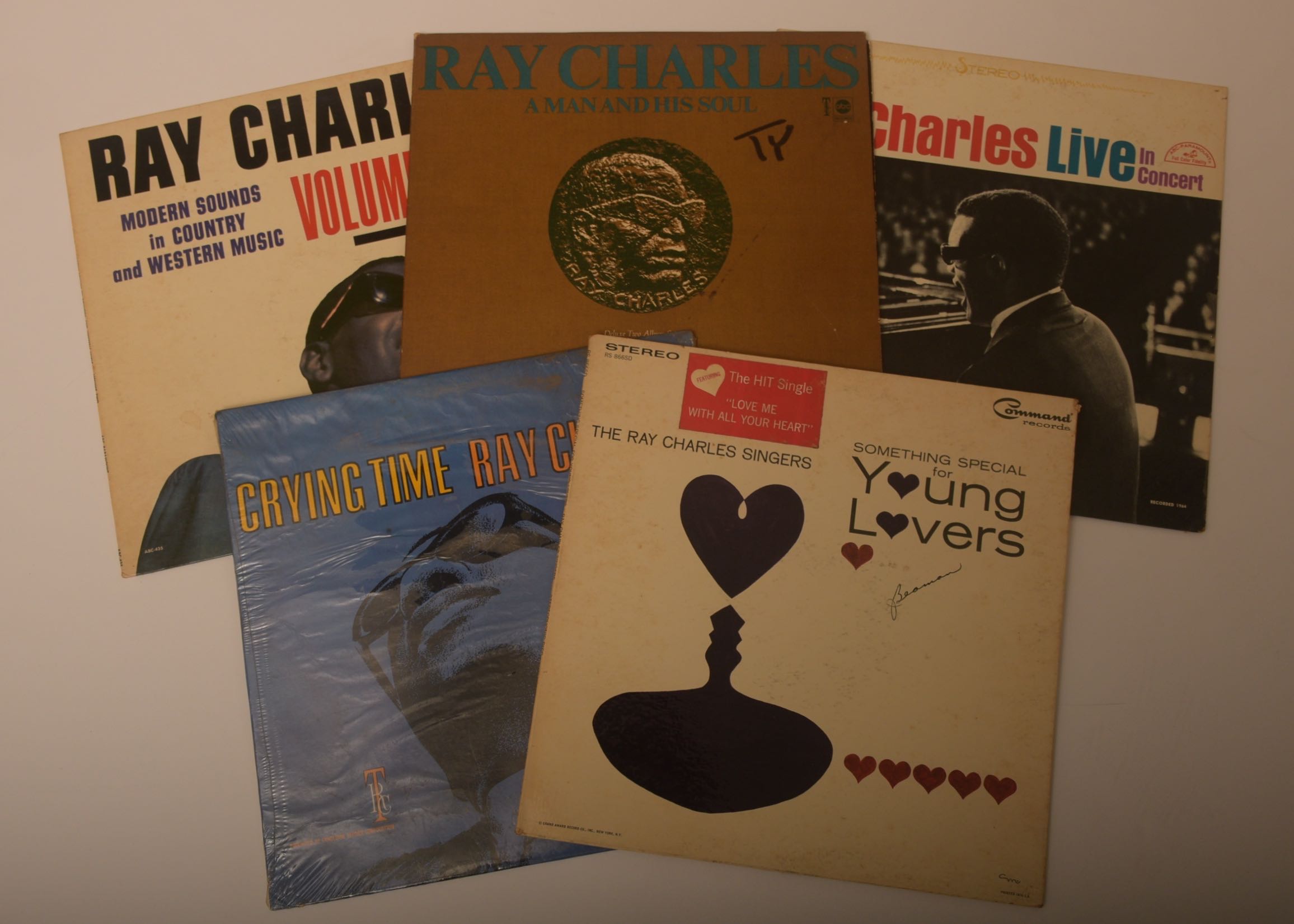 Collection of Ray Charles Vinyl Records