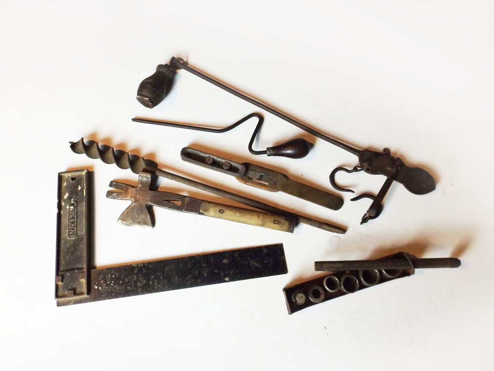 Vintage Tools with Stanley Carpenter's Angle, Scale Weight,