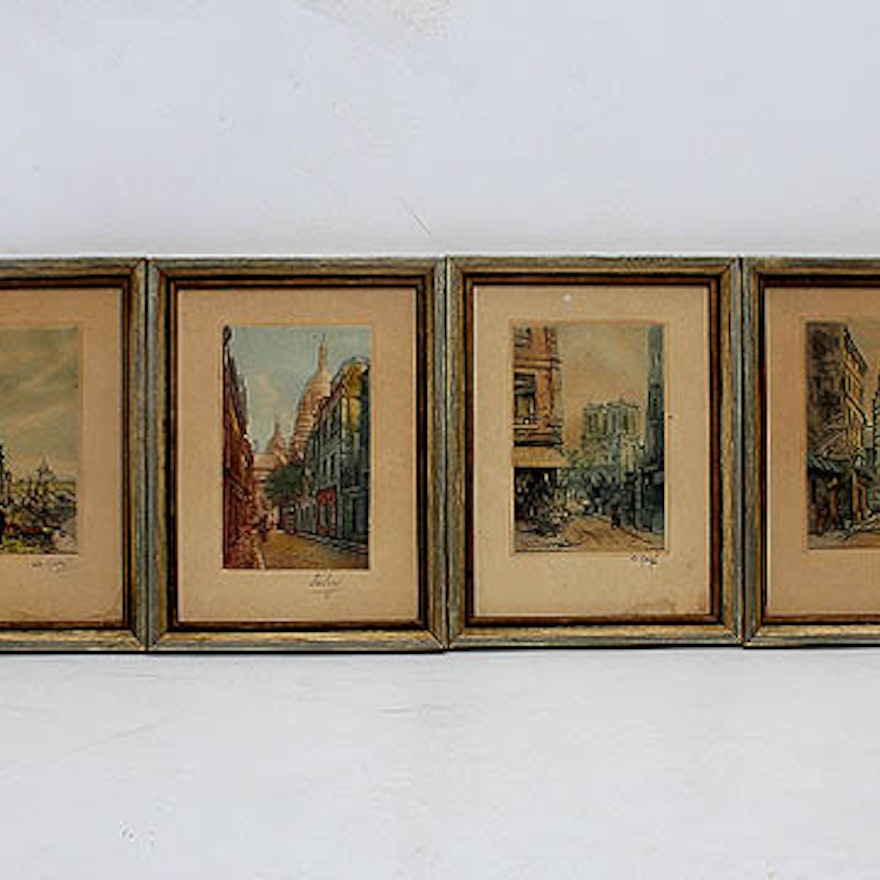 Collection of Le Garf and Victor Valery Color Etchings