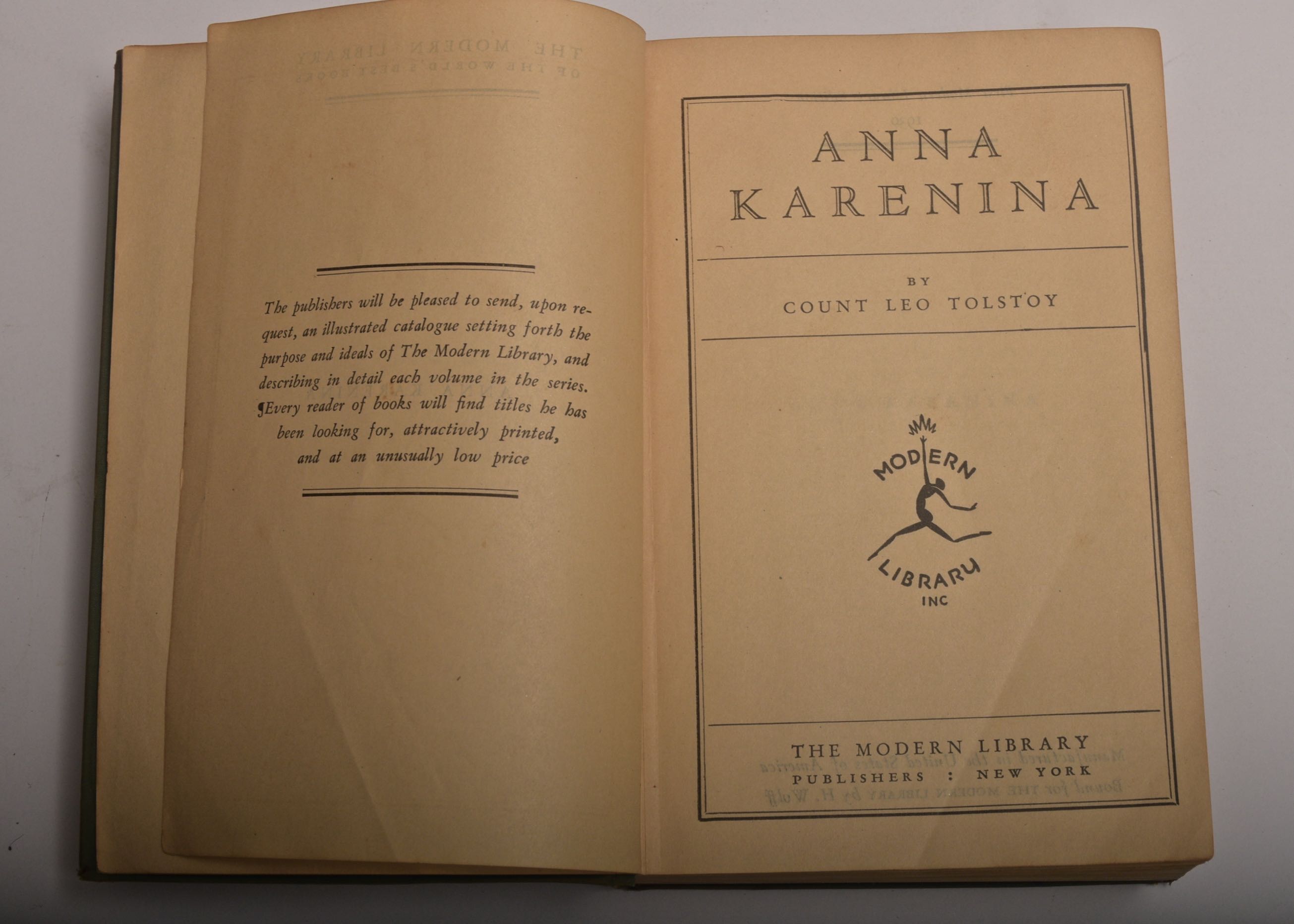 Vintage "Anna Karenina" Book
