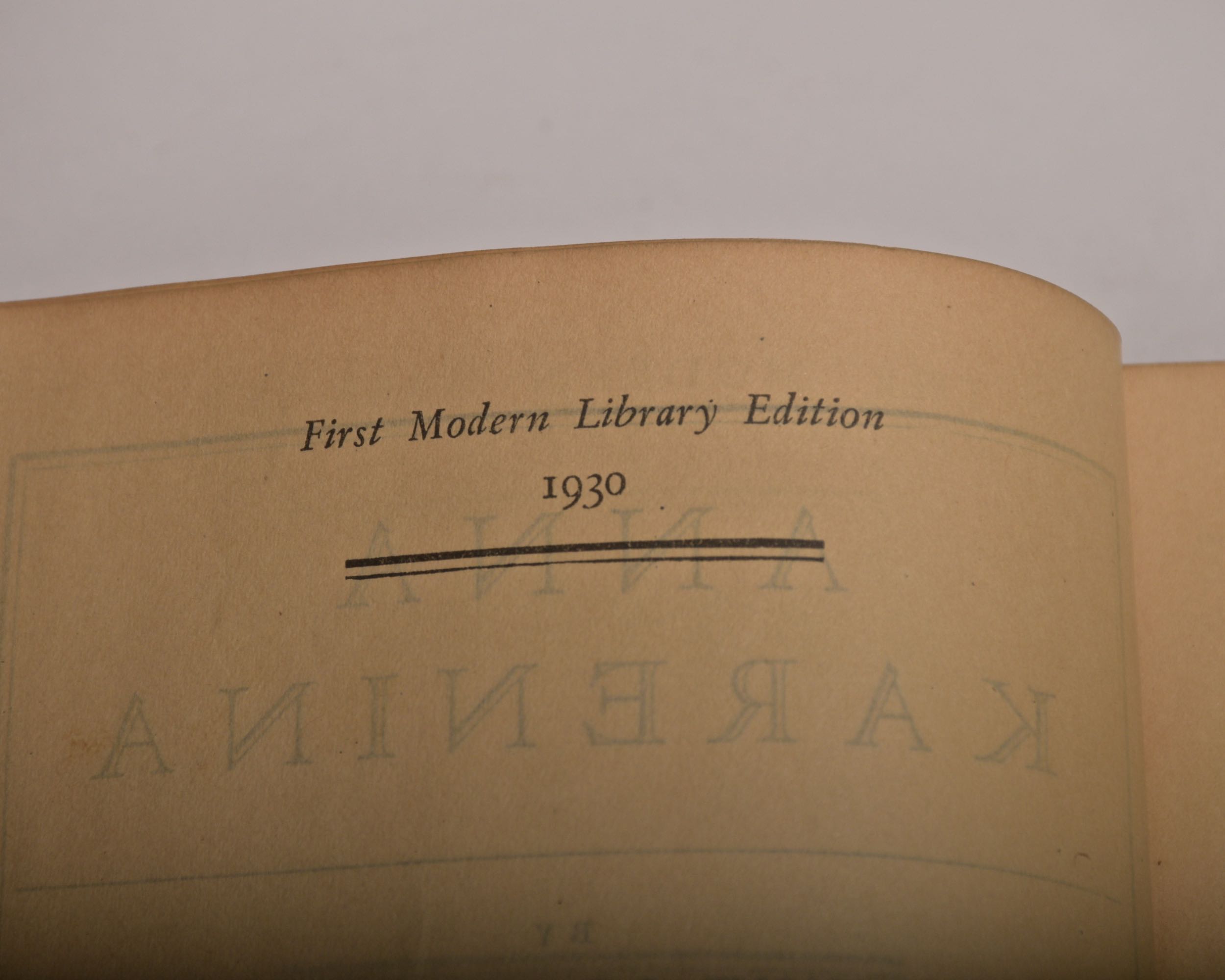 Vintage "Anna Karenina" Book