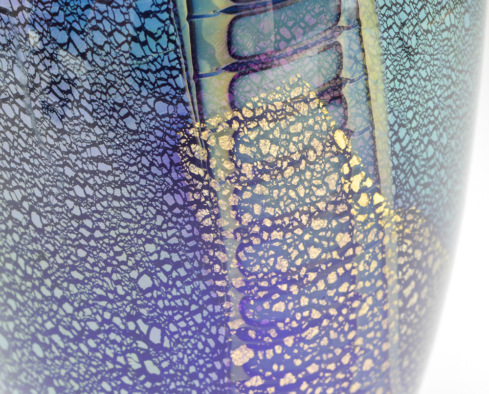 Robert Eickholt Blue Art Glass Vase