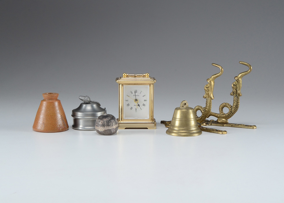 Linden Shelf Clock and Small Decor Items