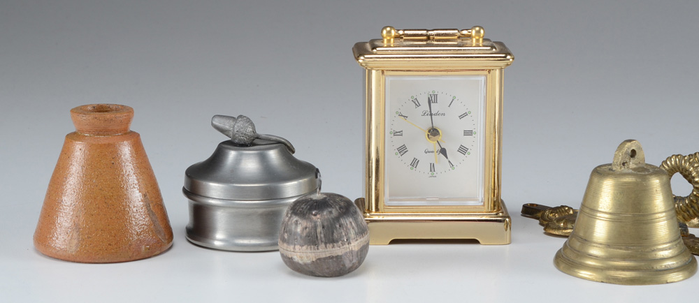 Linden Shelf Clock and Small Decor Items
