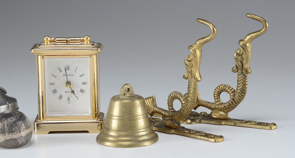 Linden Shelf Clock and Small Decor Items