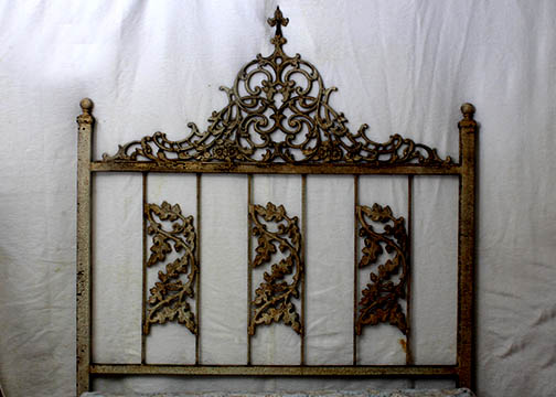 Shabby Chic Wrought Iron Gate Headboard