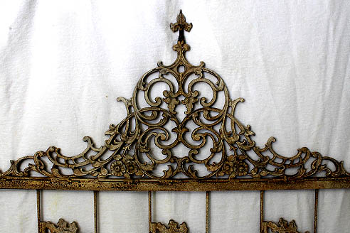 Shabby Chic Wrought Iron Gate Headboard