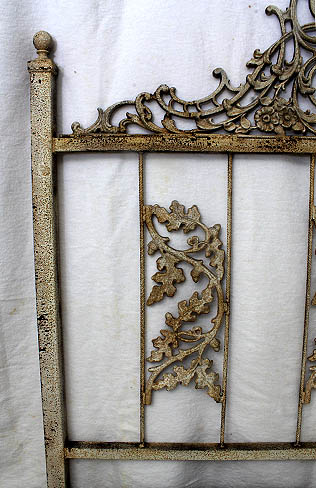 Shabby Chic Wrought Iron Gate Headboard