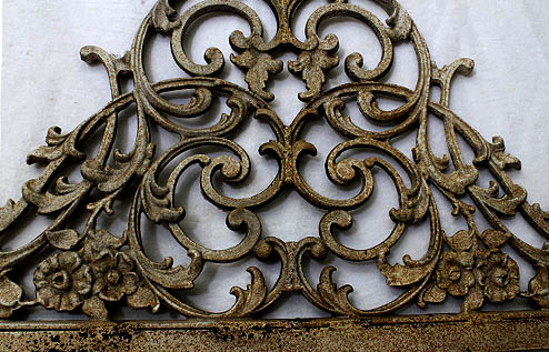 Shabby Chic Wrought Iron Gate Headboard