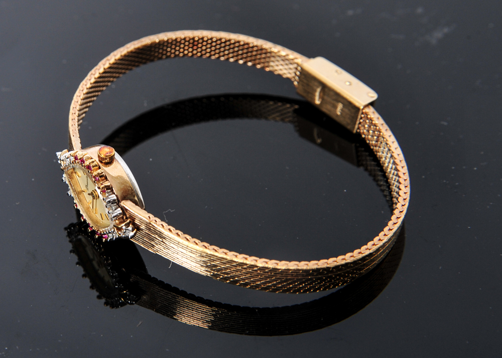 Vintage Ruby and Diamond Italian Deauville Watch