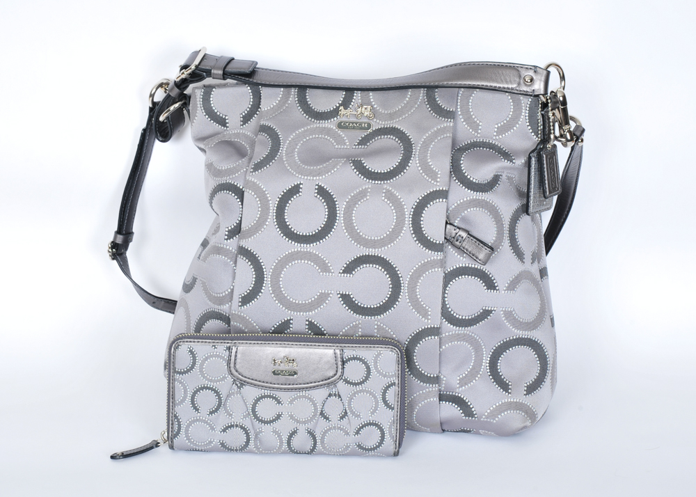 Op Art Signature "C" Coach Bag and Wallet