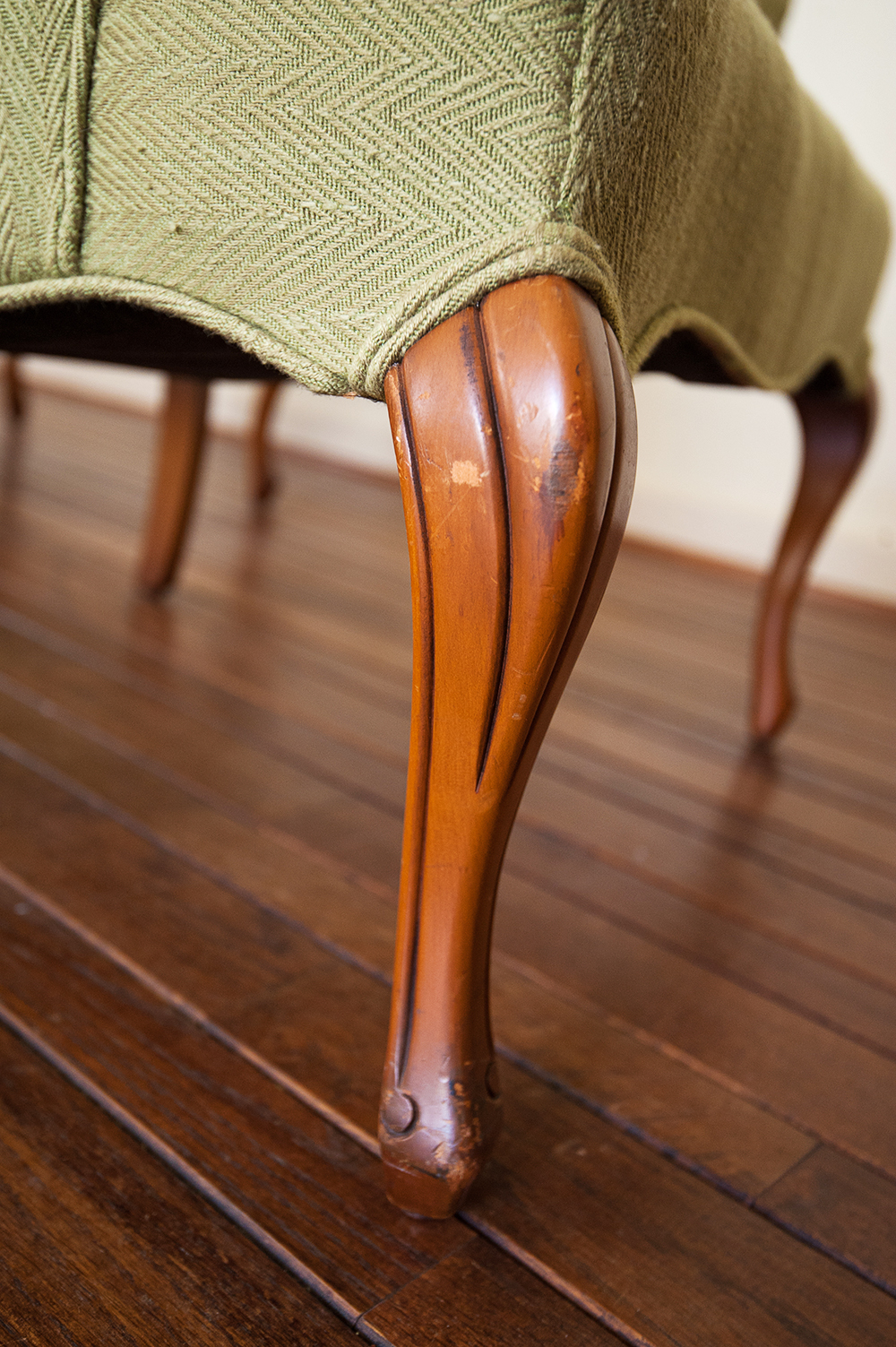 Mid-Century Green Tufted Club Chairs