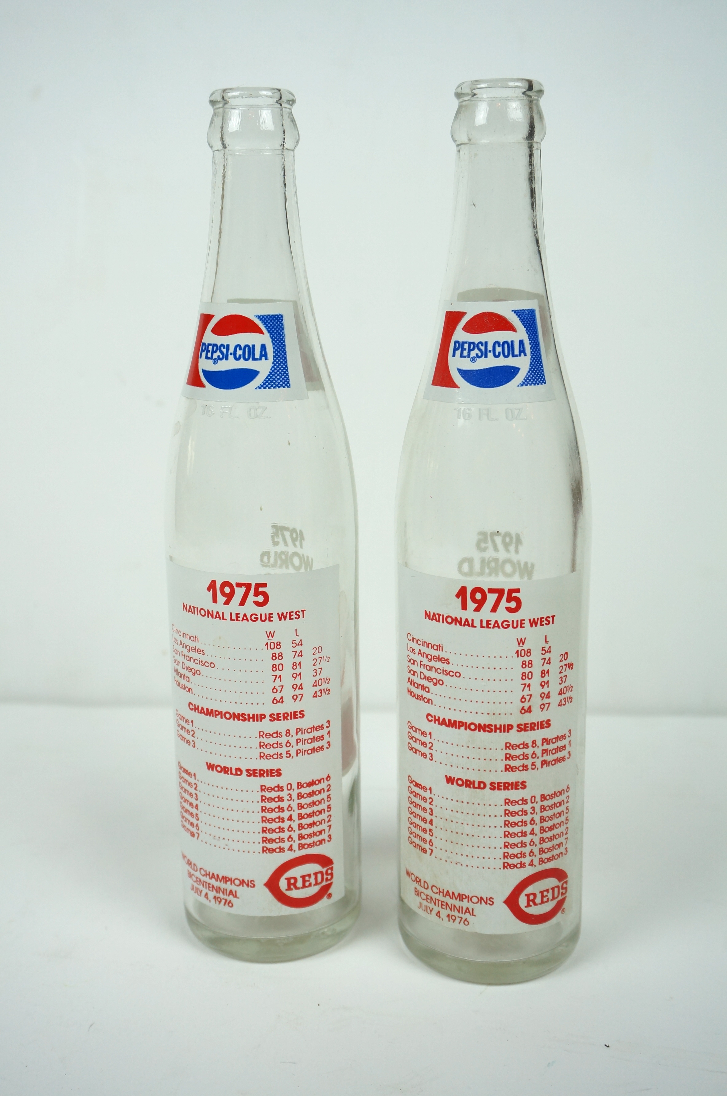 Collection of Cincinnati Reds Glass Bottles