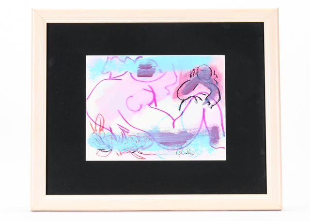 Original Paul Chidlaw Nude Figure Watercolor Painting