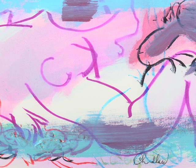 Original Paul Chidlaw Nude Figure Watercolor Painting