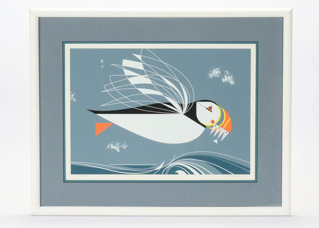"Name is Puffin" Charley Harper Limited Edition Serigraph