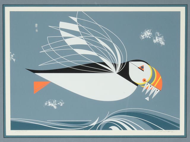 "Name is Puffin" Charley Harper Limited Edition Serigraph