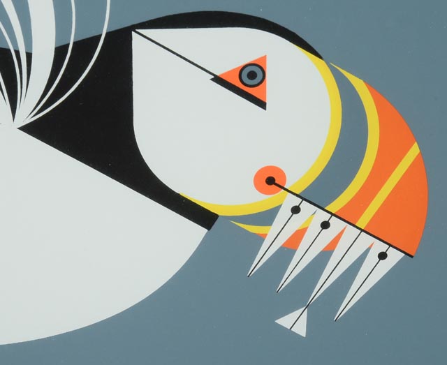"Name is Puffin" Charley Harper Limited Edition Serigraph