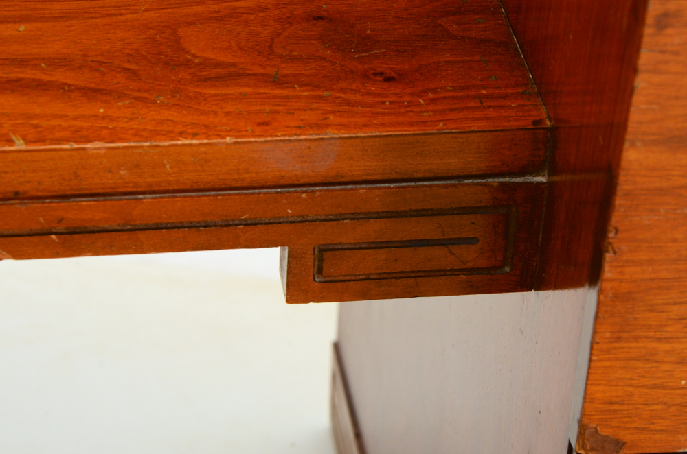 Mid-Century Walnut Vanity with Stool
