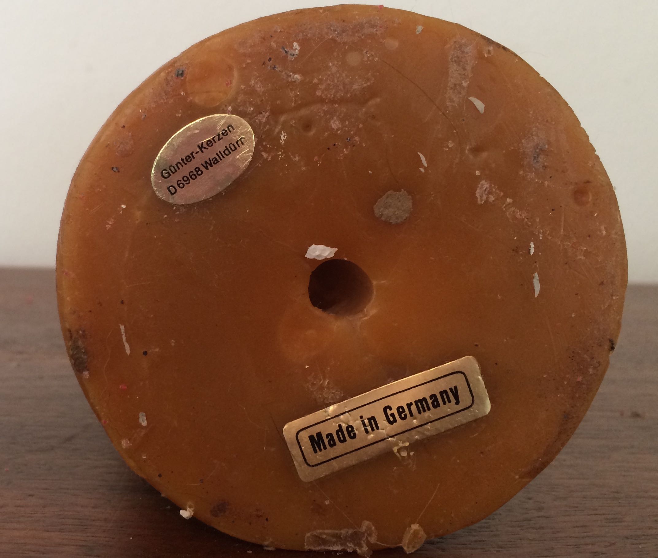 Vintage Handmade German Candle