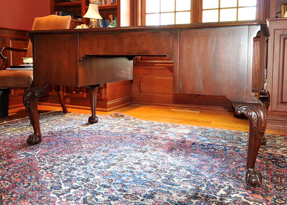 Hekman Mahogany Chippendale Style Office Desk