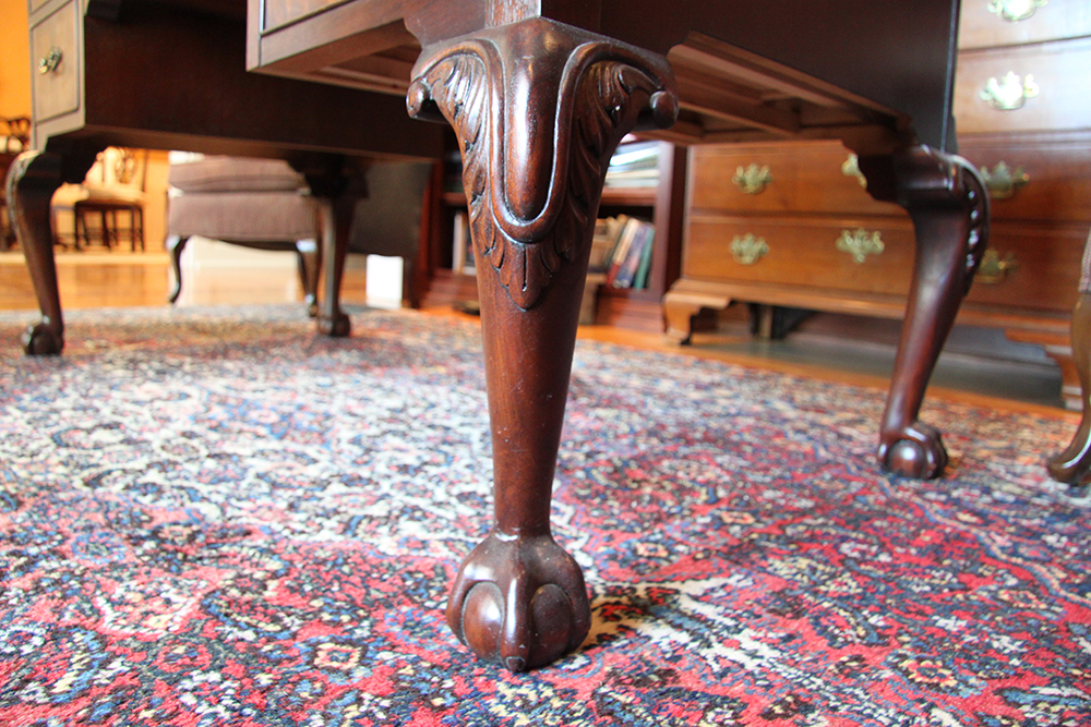Hekman Mahogany Chippendale Style Office Desk